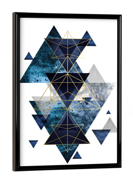 Poster mit schwarzem Rahmen "Geometric Greatness" artboxONE - Geometrie
