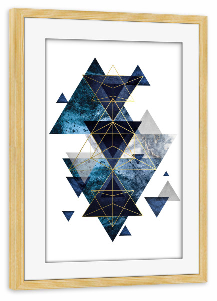 Poster mit Rahmen kiefer "Geometric Greatness" artboxONE - Geometrie