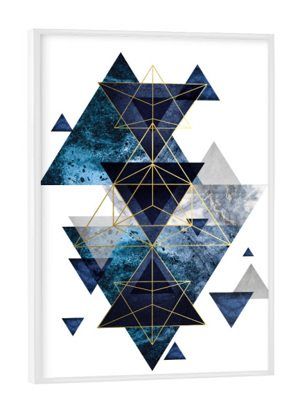 Poster mit weißem Rahmen "Geometric Greatness" artboxONE - Geometrie