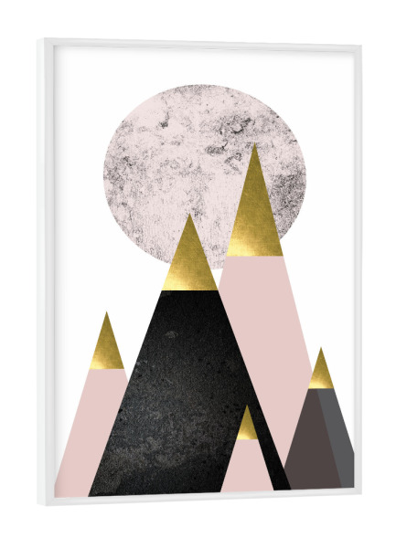 Poster mit weißem Rahmen "Nordic Mountaintops" artboxONE - Geometrie