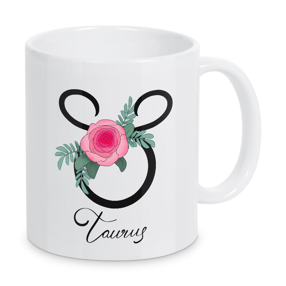Tasse "Blumentierkreis: Stier" artboxONE - Typografie,Floral,Fashion
