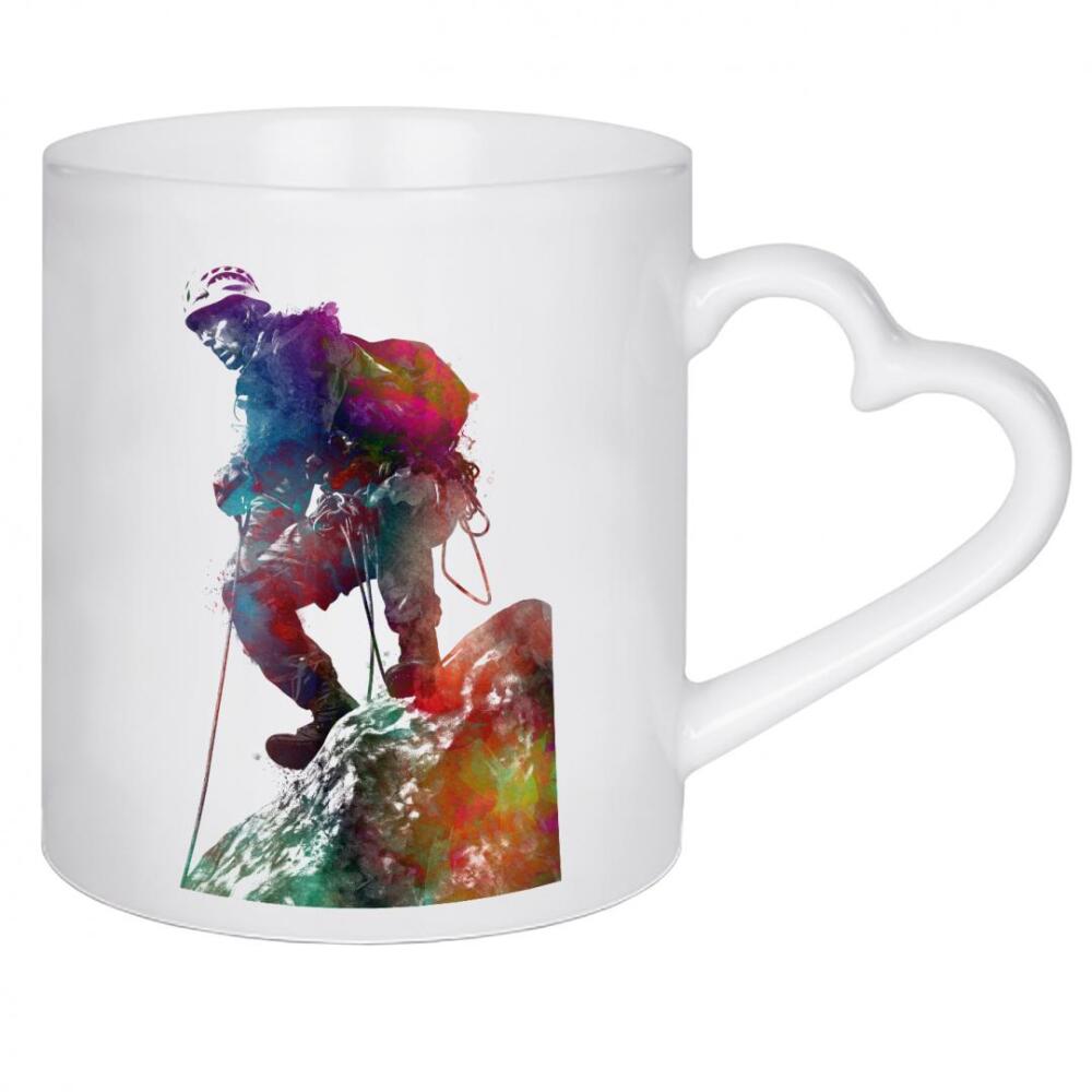 Herztasse "Bergsport Kunst A" artboxONE - Sport,Sport / Motivation - Berg,Bergsteiger,Bergsteigen,Bergsteiger,Sport