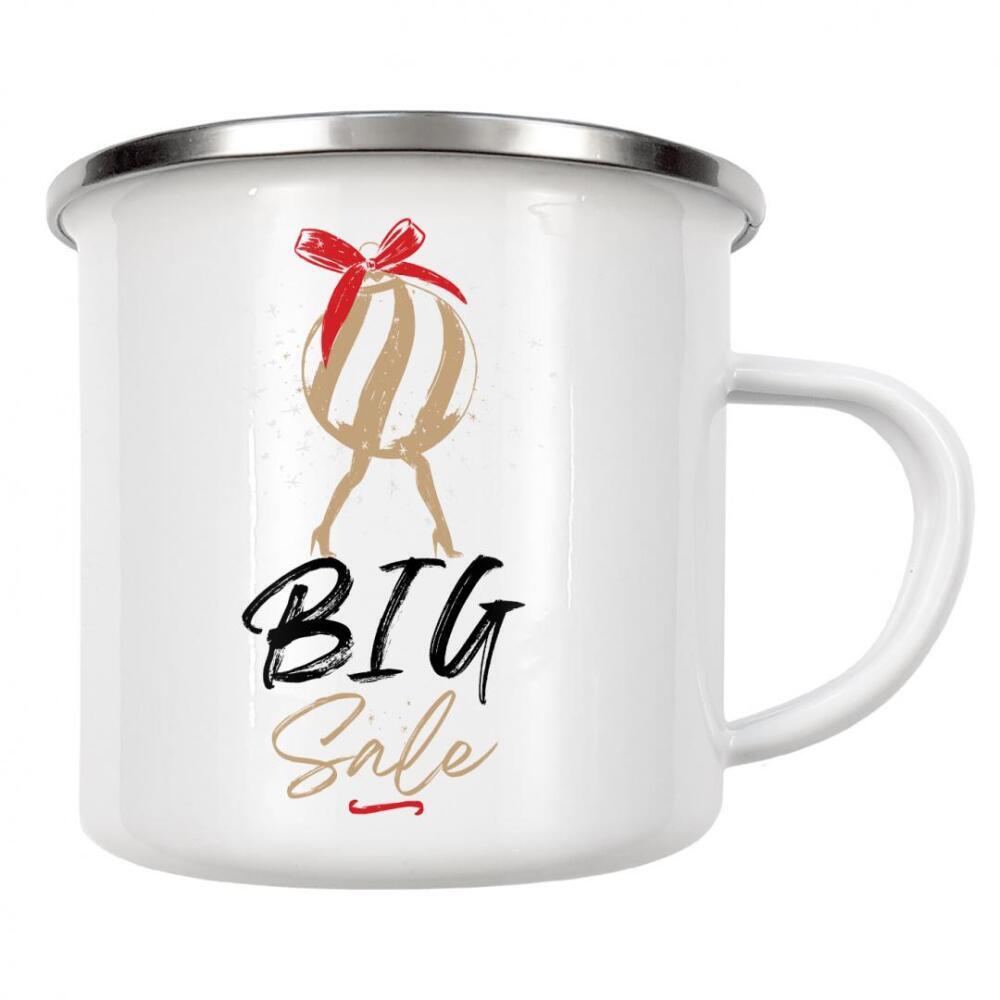 Emaille Tasse "Christbaumkugelspielzeug" artboxONE - Typografie,Fashion,Weihnachten