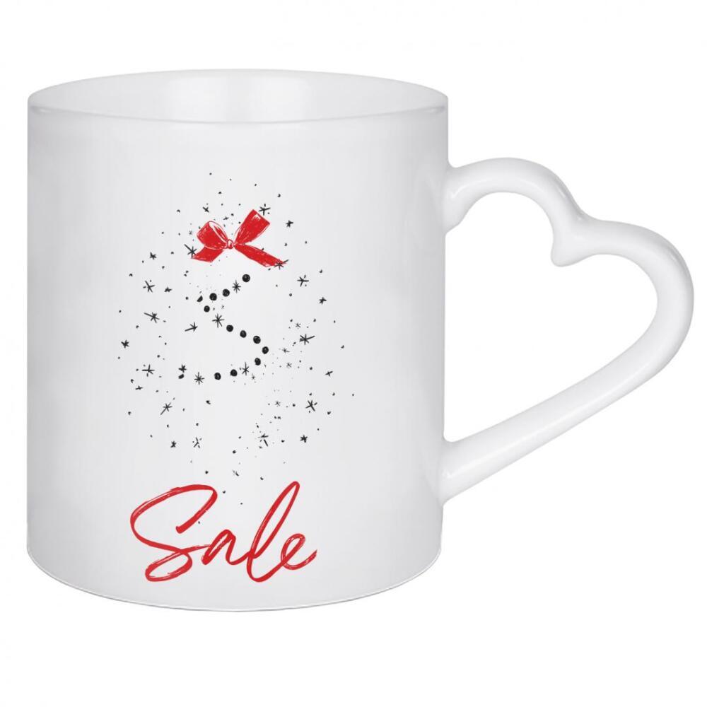 Herztasse "Christbaumspielzeug schwarz" artboxONE - Typografie,Reise,Weihnachten