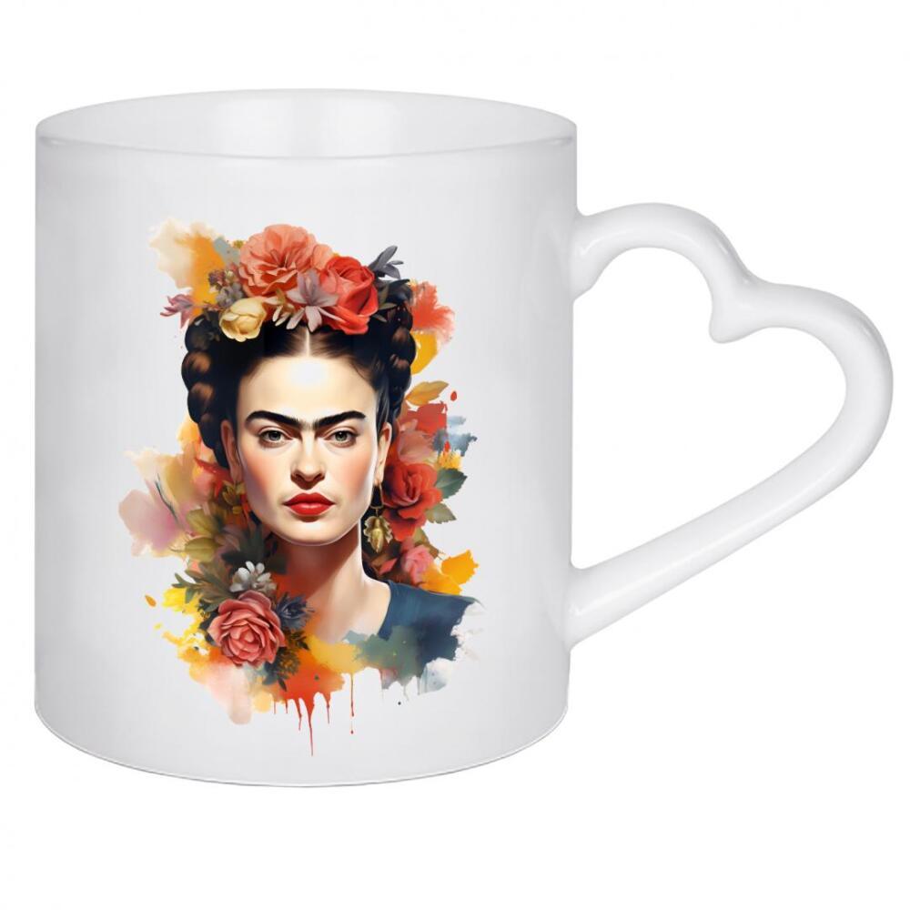 Herztasse "Wonderful Frida" artboxONE - Floral,Abstrakt,Menschen