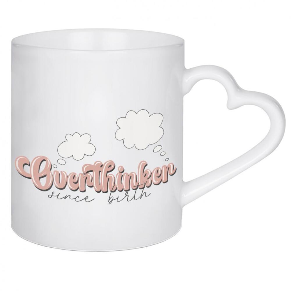 Herztasse "Überdenker seit seiner Geburt" artboxONE - Fashion,Buchstaben,Für Mama