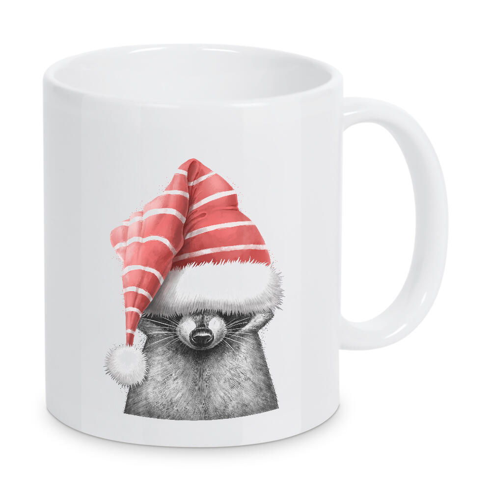 Tasse "Waschbär mit Weihnachtsmütze" artboxONE - Tiere,Weihnachten,Lustig