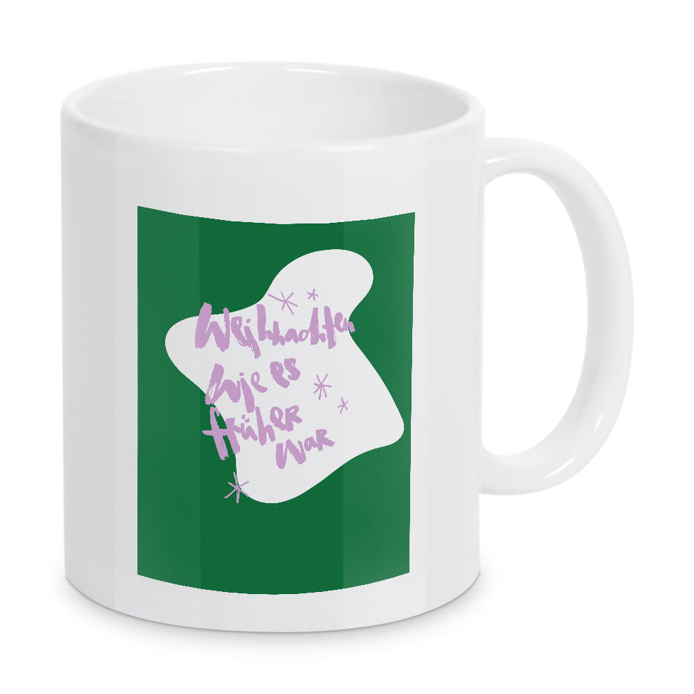 Tasse "Weihnachten wie es früher war" artboxONE - Typografie,Weihnachten - Weihnachten,Lettering,Typographie,Schrift,Christmas,Spruch