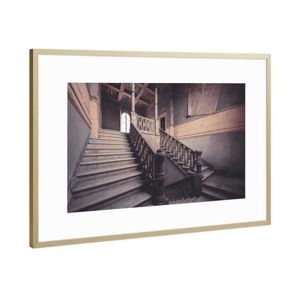 Poster mit Rahmen Gold "Forgotten Days" artboxONE - Architektur