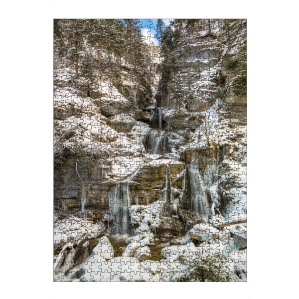 artboxONE Puzzle "Wasserfall in Bayern im Winter" artboxONE - Natur,Reise / Länder