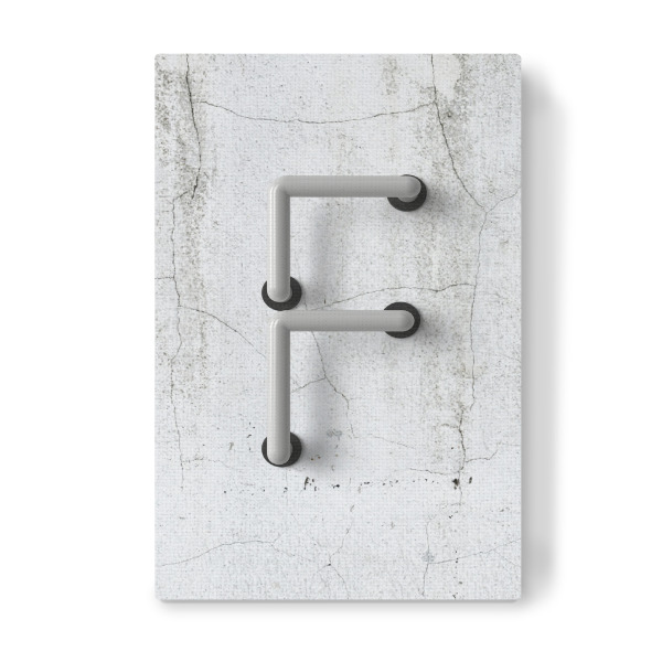 Leinwandbild "Neon Alphabet Off - F" artboxONE - Buchstaben / F - Buchstabenset-neon2,Buchstabe-f,F,Abc,Alphabet,Buchstabe,Neon art,Neon sign