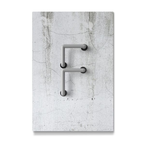 Galerie-Print "Neon Alphabet Off - F" 30x20 cm artboxONE