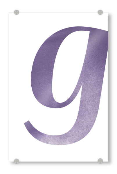 Acrylglasbild "Purple G" artboxONE - Buchstaben / G - Buchstaben,Typografie,Typography,Buchstabe-g,G,Buchstabenset-petite1