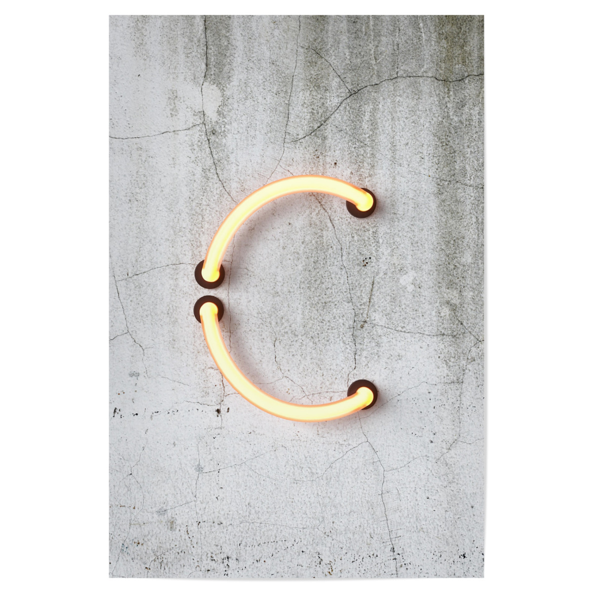 Neon Alphabet On C Als Premium Poster Bei Artboxone Kaufen