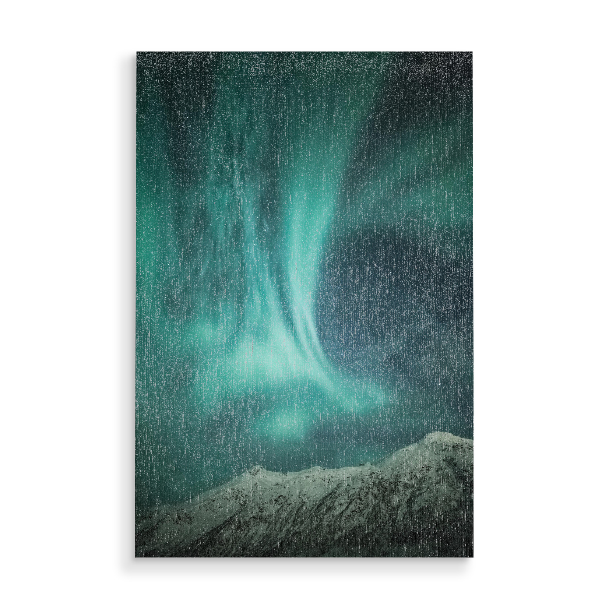 Holzbild "Nordlys" artboxONE - Natur - Nordlicht,Polarlicht,Norwegen