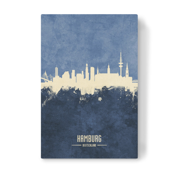 Leinwandbild "Hamburg Germany Skyline Navy" artboxONE - Städte / Hamburg - Hamburg,Skyline,Cityscape