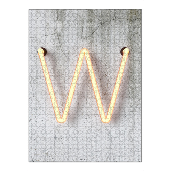 Puzzle Ravensburger "Neon Alphabet On - W" artboxONE - Buchstaben / W - Buchstabenset-neon1,Buchstabe-w,Abc,Buchstabe,Alphabet,Neon sign,Neon art