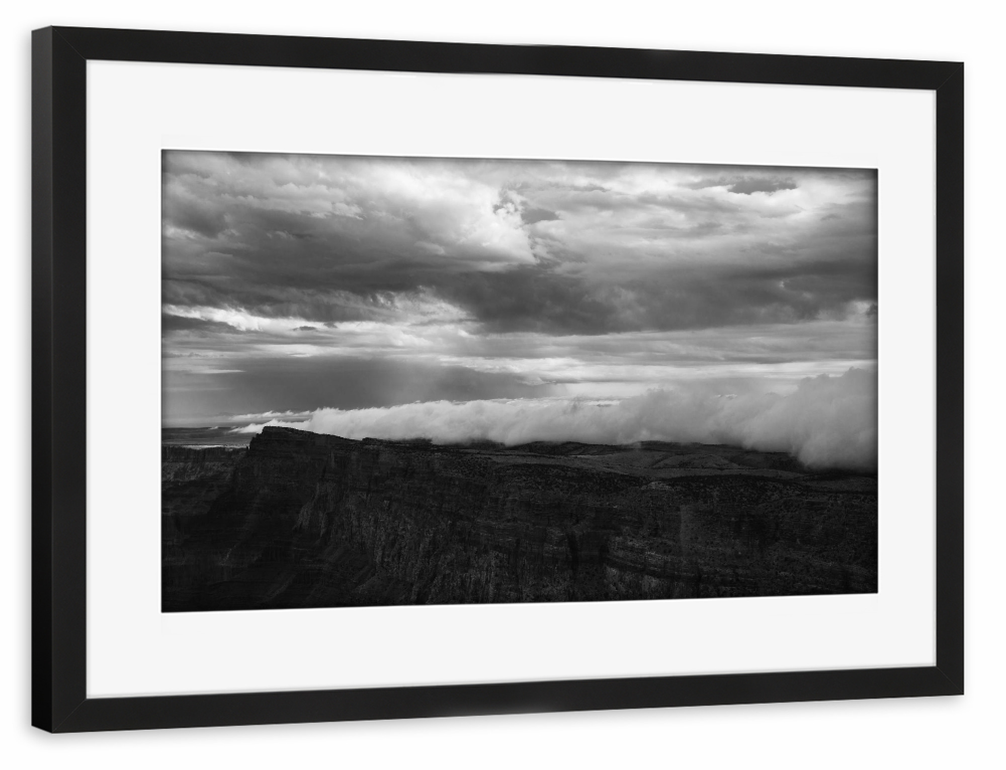 Poster mit Rahmen schwarz "Desert View" artboxONE - Natur,Reise,Schwarzweiß