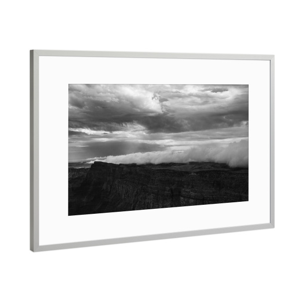 Poster mit Rahmen Silber "Desert View" artboxONE - Natur,Reise,Schwarzweiß