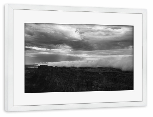 Poster mit Rahmen weiß "Desert View" artboxONE - Natur,Reise,Schwarzweiß