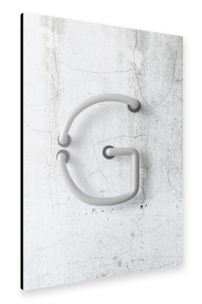 Alu-Dibond "Neon Alphabet Off - G" 30x20 cm artboxONE