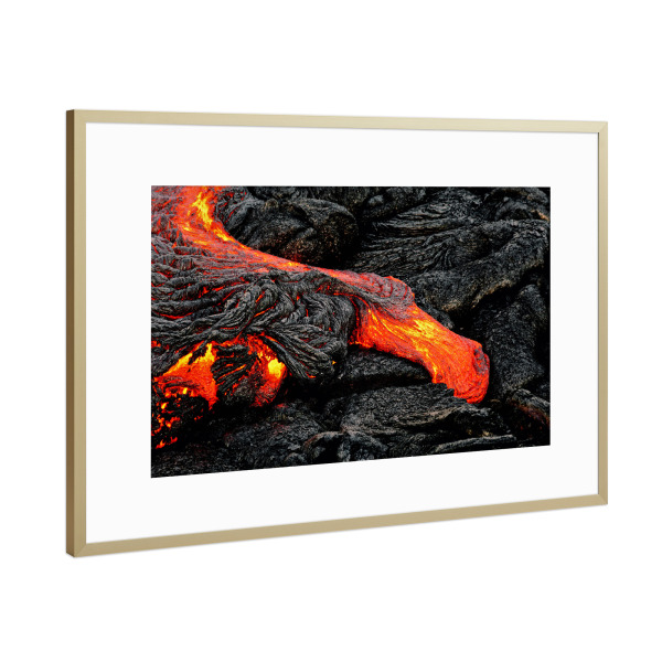 Poster mit Rahmen Gold "Urgewalt" artboxONE - Natur