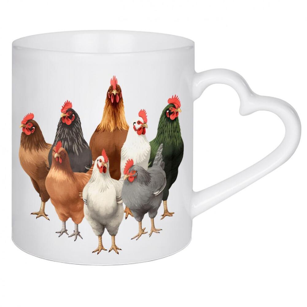Herztasse "Chicken Coop Decor Farm Artwork" artboxONE - Für Kinder,Tiere,Für Mama,Für Papa,Festivals