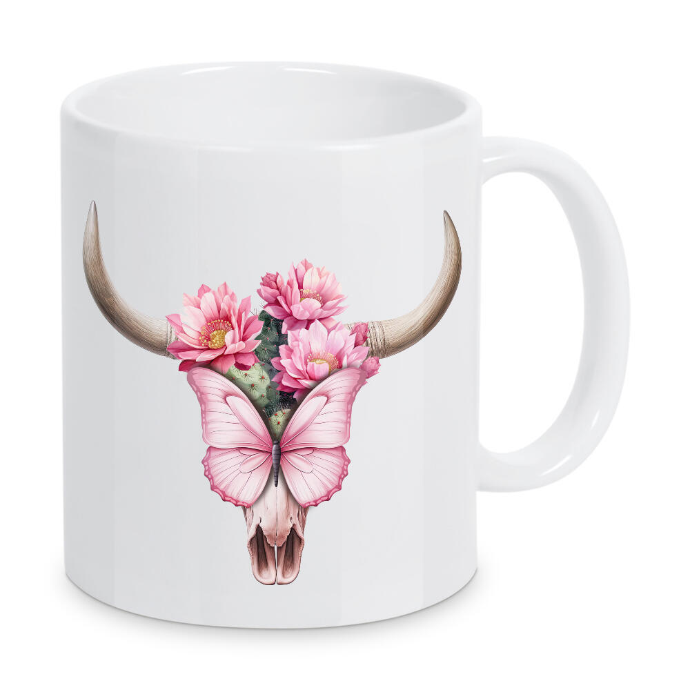 Tasse "Western Floral Cow Skull Art" artboxONE - Floral,Tiere,Abstrakt,Lustig