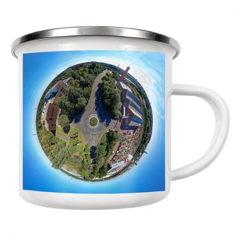 Emaille Tasse "Hamburg- Kreisel Schlachthofstr" artboxONE - Städte,Städte / Hamburg,Reise,Architektur,Reise / Länder