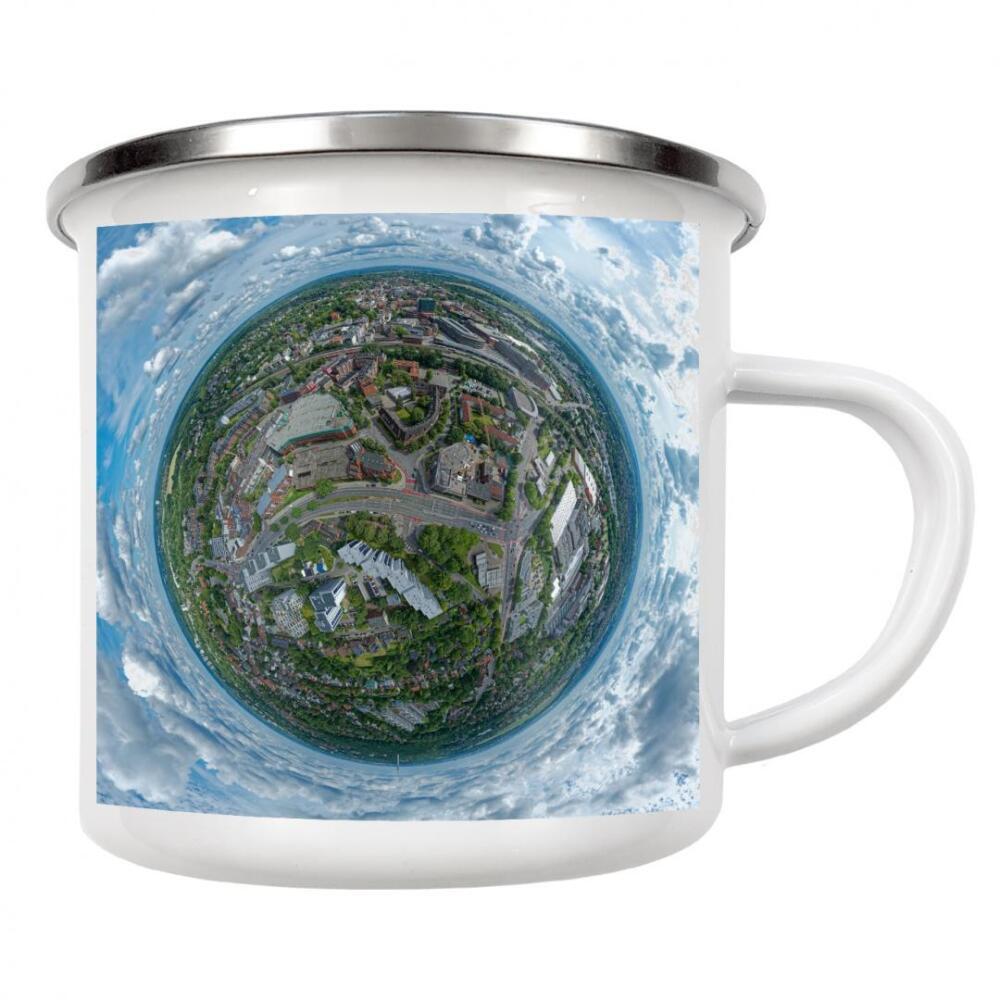 Emaille Tasse "HH-Bergedorf Polizei-Kreuzung" artboxONE - Städte,Städte / Hamburg,Reise,Architektur,Reise / Länder