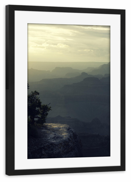 Poster mit Rahmen schwarz "Grand Canyon Sunrise" artboxONE - Natur,Reise,Schwarzweiß - Grand canyon,Sunrise,Nature,National park,Natur,Travel