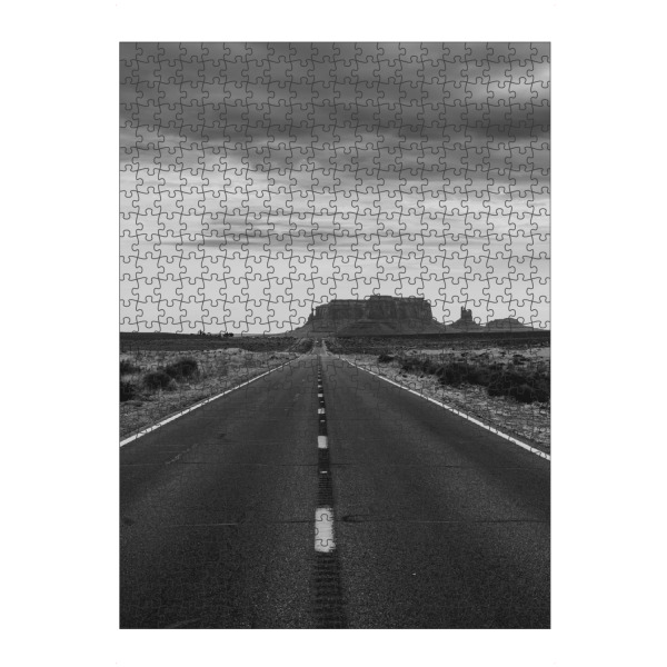 artboxONE Puzzle "Utah highway" artboxONE - Natur,Reise,Schwarzweiß - Utah,Highway,Road,Roadtrip,Wanderlust,Monument valley,Desert - Bild utah