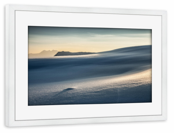 Poster mit Rahmen weiß "Arktis" artboxONE - Natur - Arktis,Norwegen,Schneelandschaft