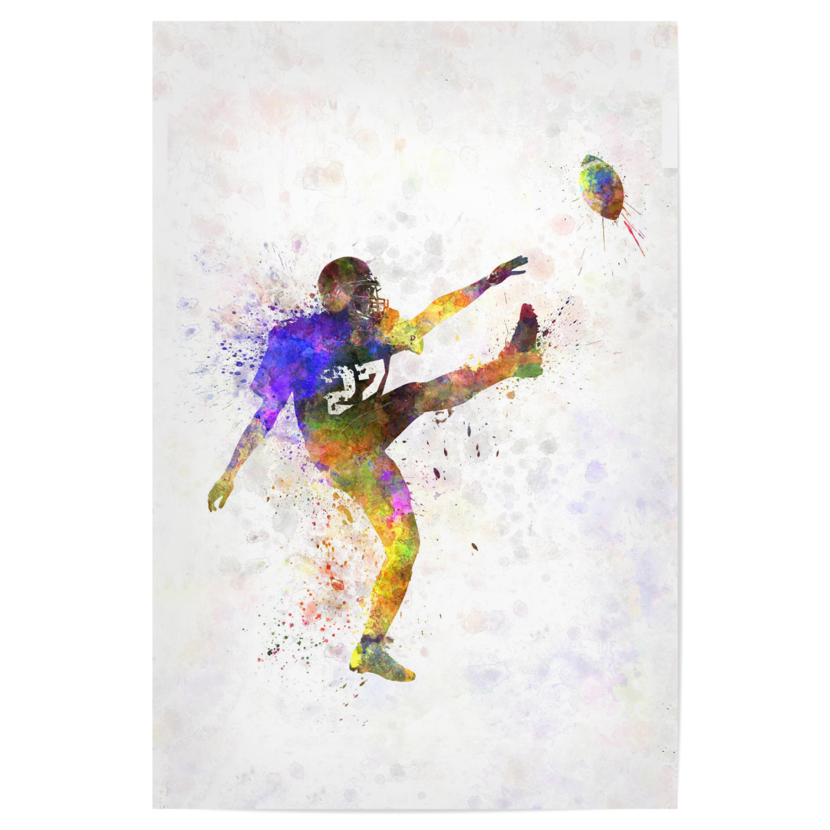 American football kicker kicking als Poster bei artboxONE kaufen