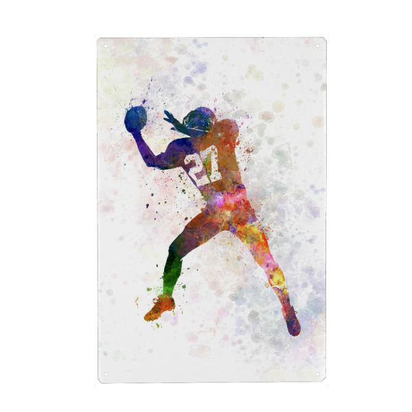 Holzbild "American football receving" artboxONE - Sport