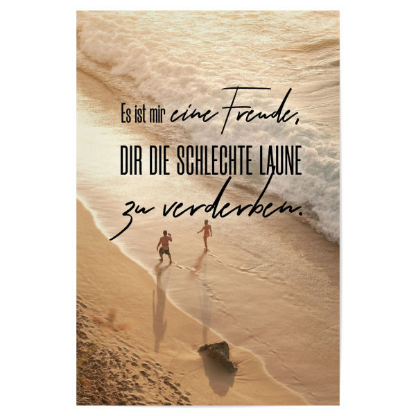 Poster "Es ist mir eine Freude" artboxONE - Typografie,Menschen