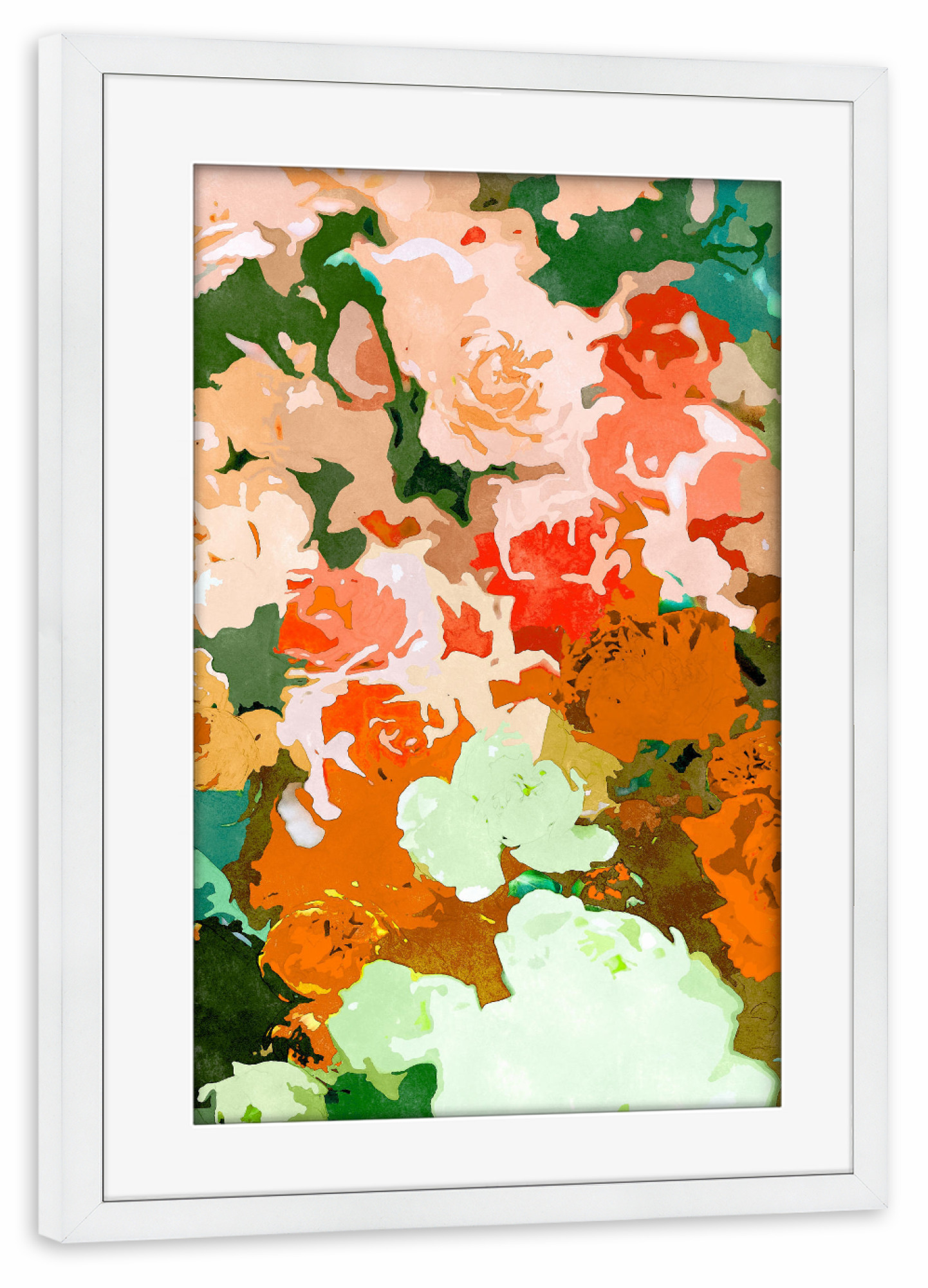 Poster mit Rahmen weiß "Velvet Floral" artboxONE - Natur,Floral