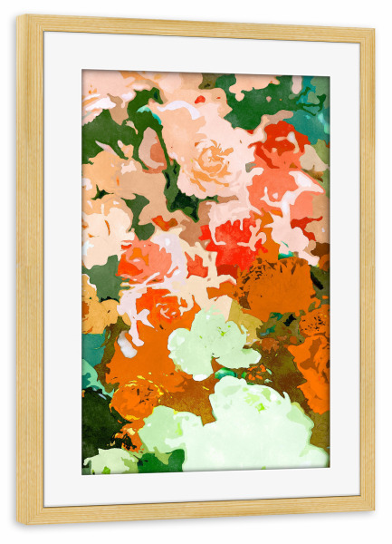 Poster mit Rahmen kiefer "Velvet Floral" artboxONE - Natur,Floral