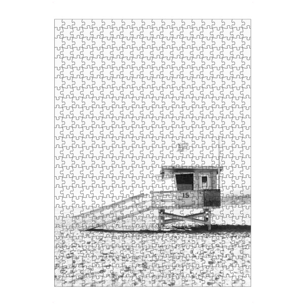 artboxONE Puzzle "Lifeguard tower BW" artboxONE - Reise,Schwarzweiß
