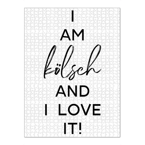 Puzzle Ravensburger "I am kölsch" artboxONE - Städte / Köln,Schwarzweiß