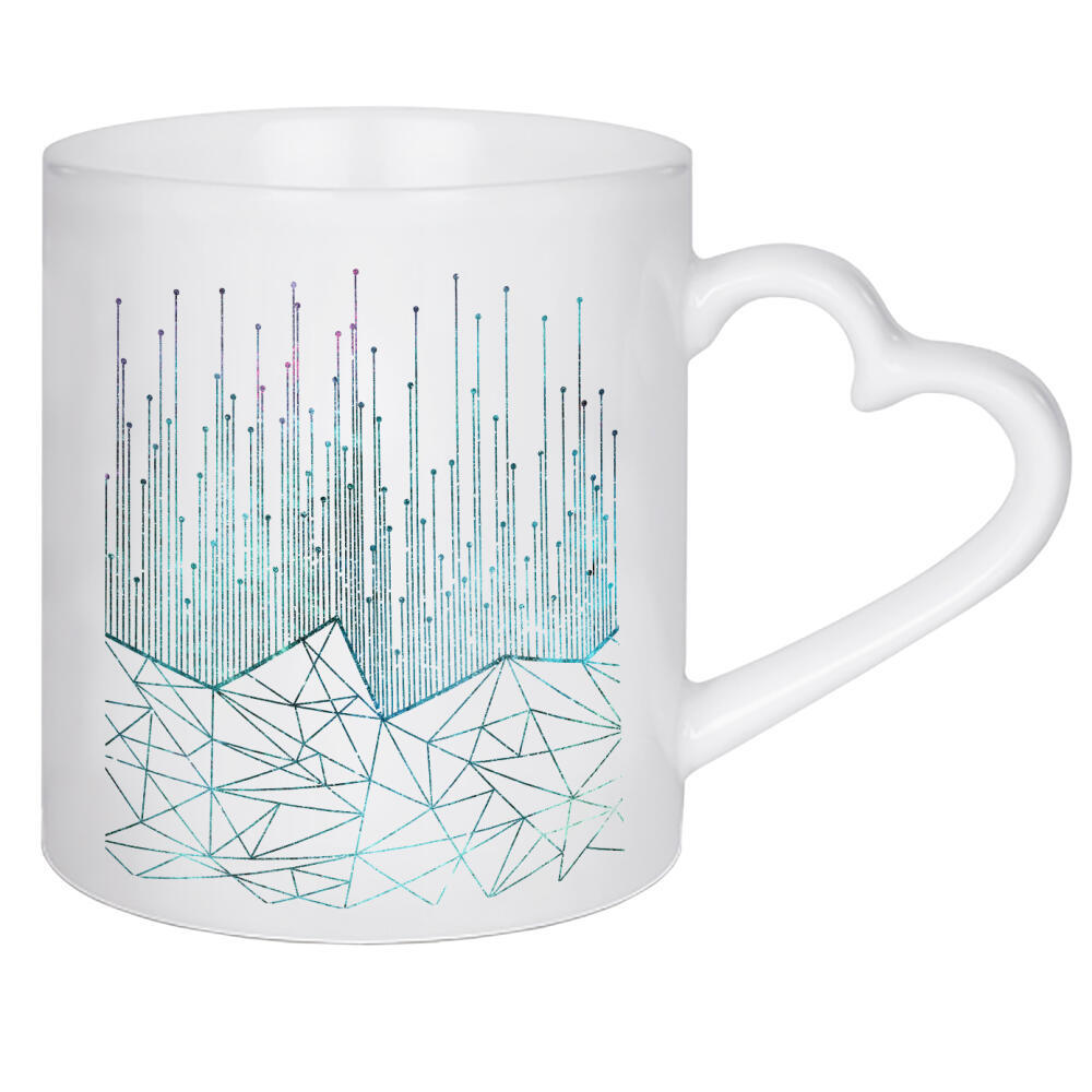 Herztasse "Colorful geometric II" artboxONE - Abstrakt,Geometrie