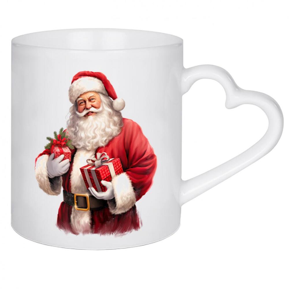 Herztasse "Retro-Weihnachtsmann-Urlaubsdesign" artboxONE - Menschen,Fashion,Weihnachten,Festivals,Lustig