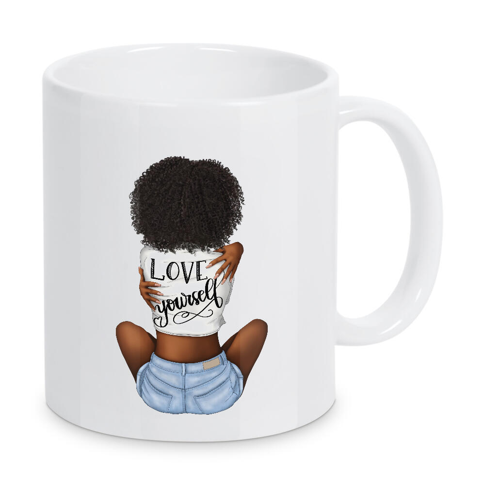 Tasse "Love Yourself | Curvy Girl" artboxONE - Menschen,Fashion,Buchstaben,Für Mama,Lustig