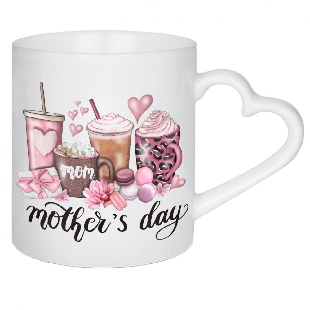 Herztasse "Mutter Kaffeetassen" artboxONE - Abstrakt,Fashion,Buchstaben,Für Mama,Lustig