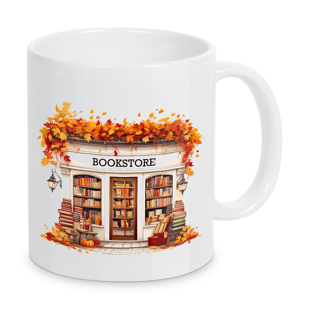 Tasse "Herbstbuchhandlung" artboxONE - Architektur,Weihnachten,Buchstaben,Festivals,Lustig