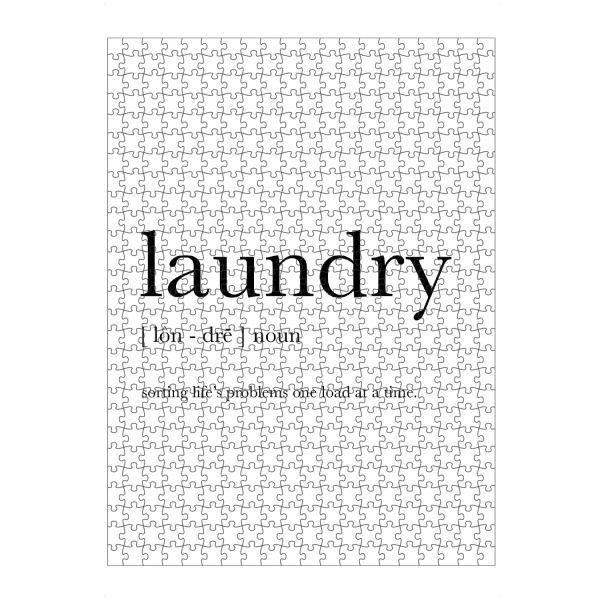 artboxONE Puzzle "Laundry Definition" artboxONE - Typografie,Schwarzweiß,Für Mama,Lustig