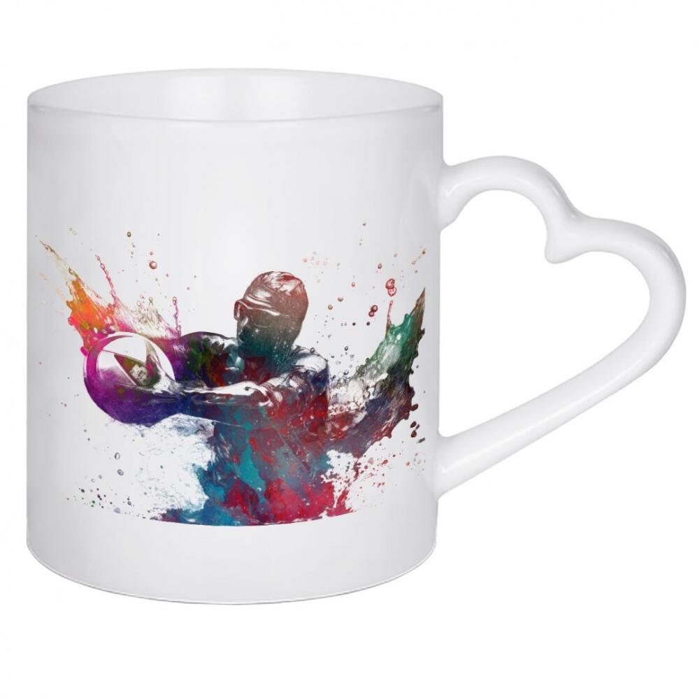 Herztasse "Wasserball Sportkunst D" artboxONE - Sport,Sport / Sommerspiele - Wassersport,Sport,Wasserball,Spieler,Spiel,Schwimmen,Grafik