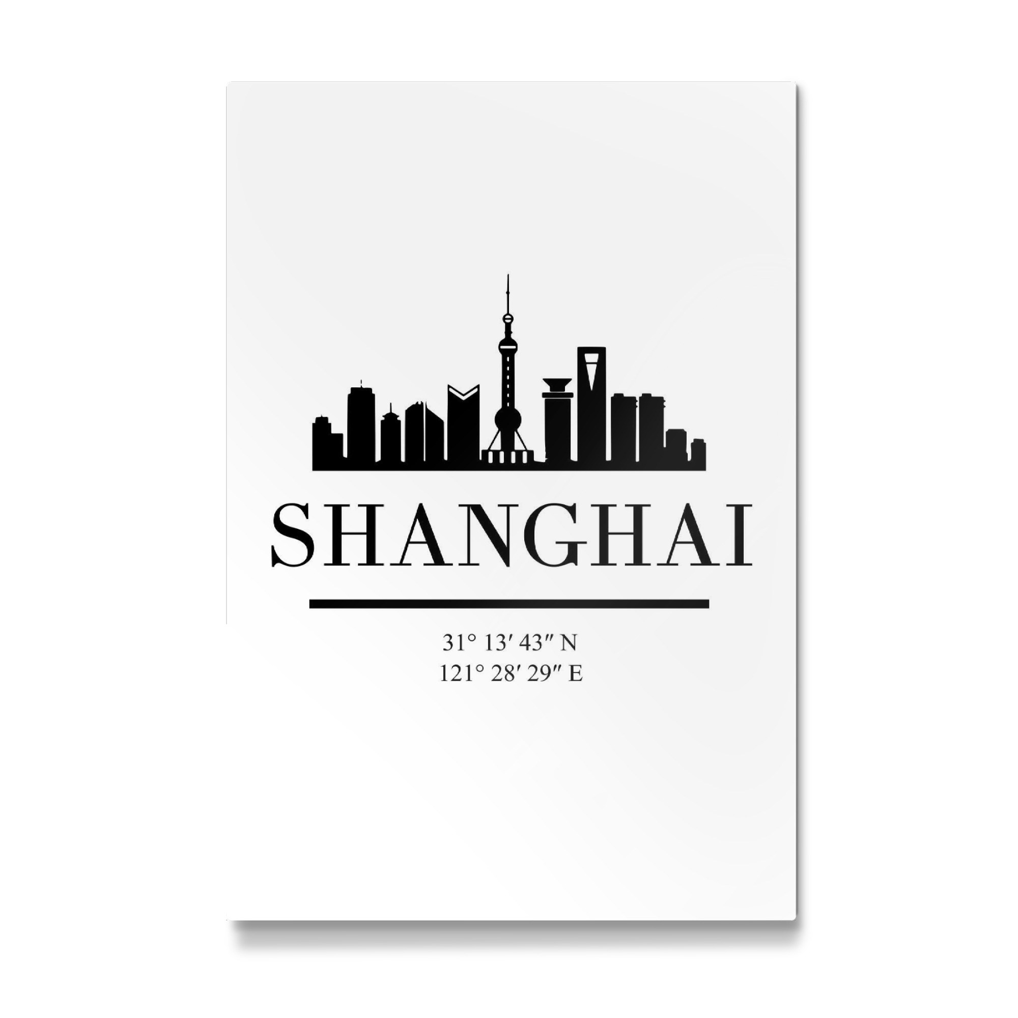 Galerie-Print "SHANGHAI CHINA BLACK SKYLINE ART" 30x20 cm artboxONE