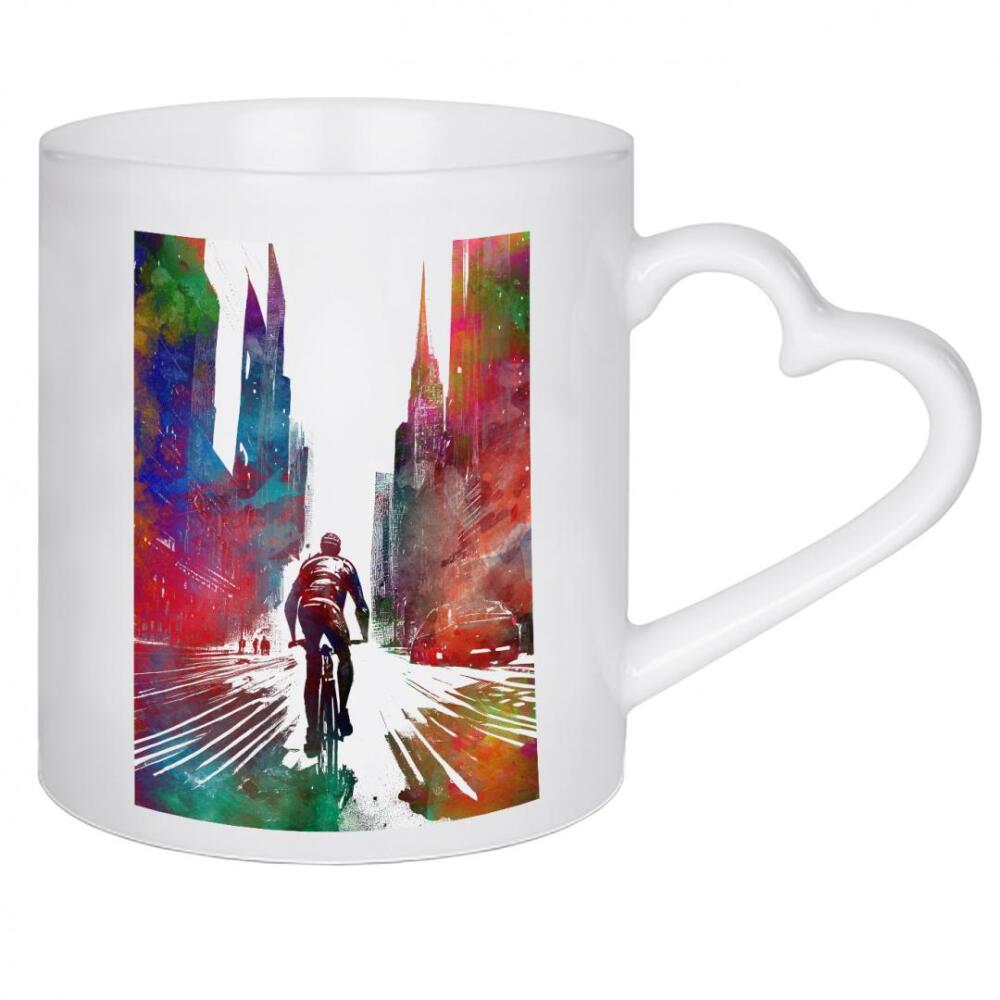 Herztasse "Citybike Sportart A" artboxONE - Sport,Sport / Motivation - Stadtrad,Biker,Fahrrad,Fahrrad,Radfahren,Sport,Grafik