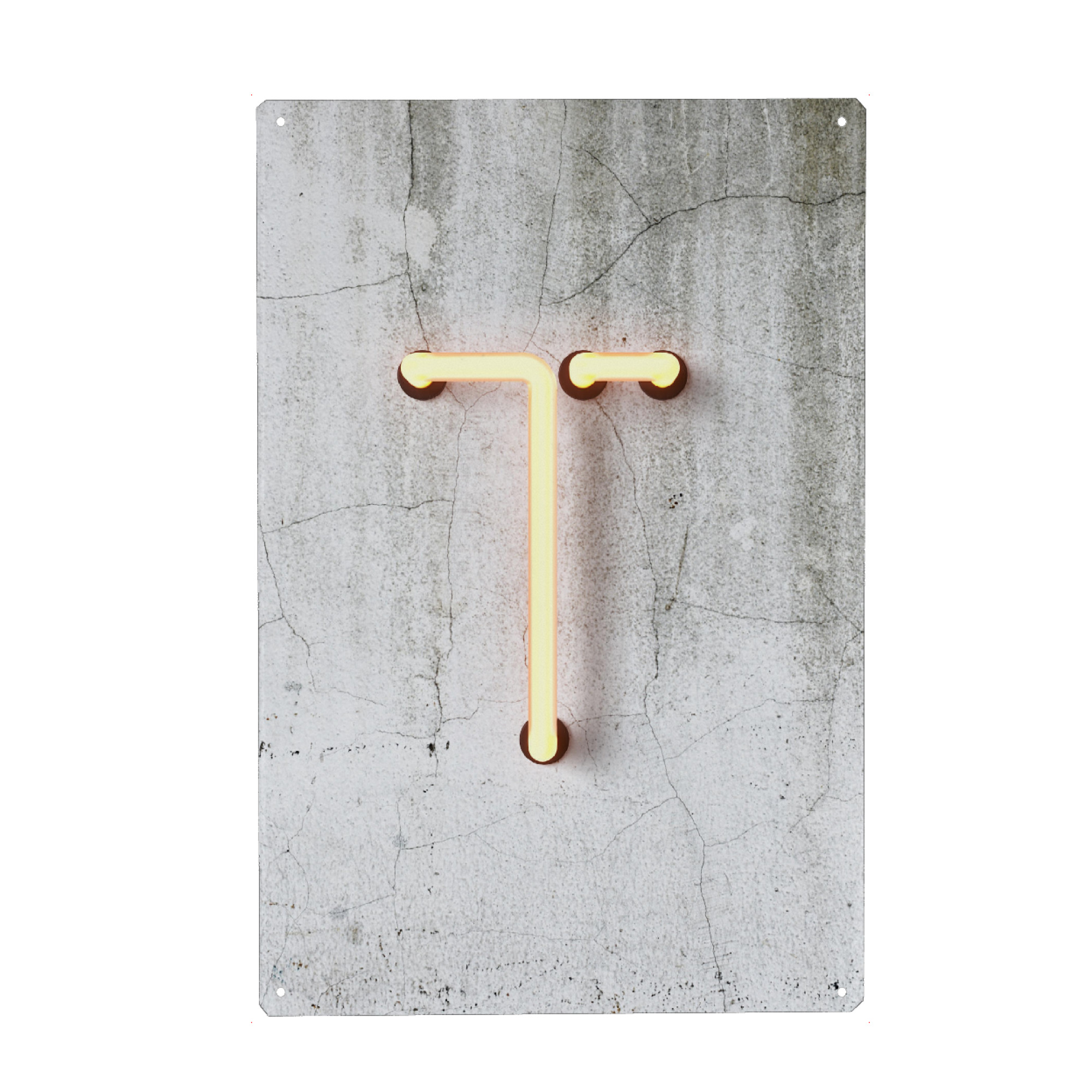 Metall Poster "Neon Alphabet On - T" artboxONE - Buchstaben / T - Buchstabenset-neon1,Buchstabe-t,Abc,Alphabet,T,Neon sign,Neon art - Blechschild